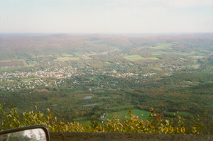 on the road to the summit of Mt. Greylock